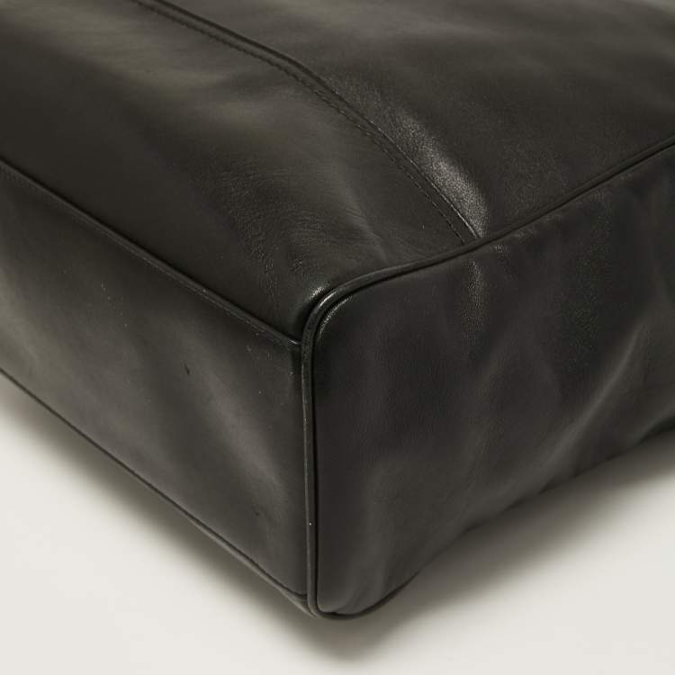 Pre Owned Coach Black Leather Tanner Tote
