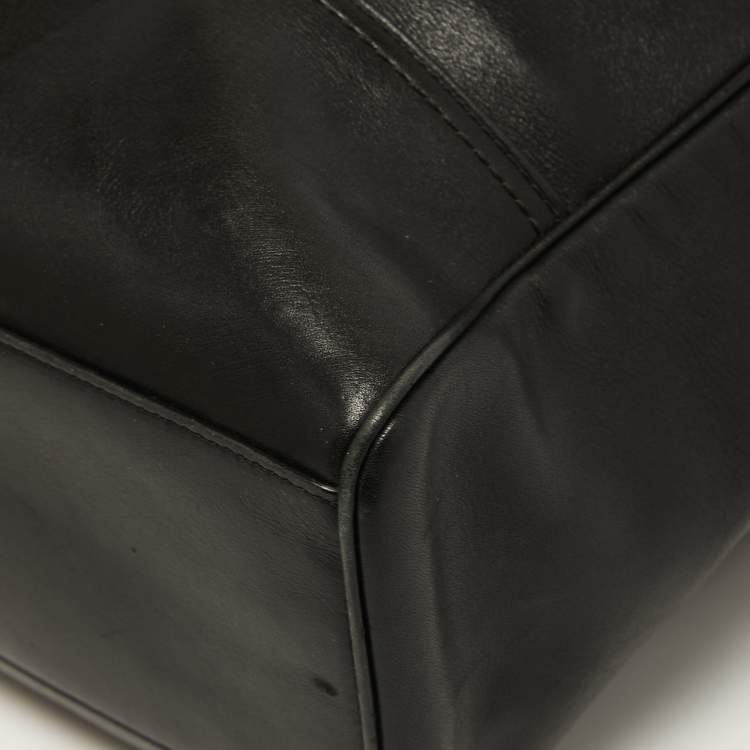 Pre Owned Coach Black Leather Tanner Tote