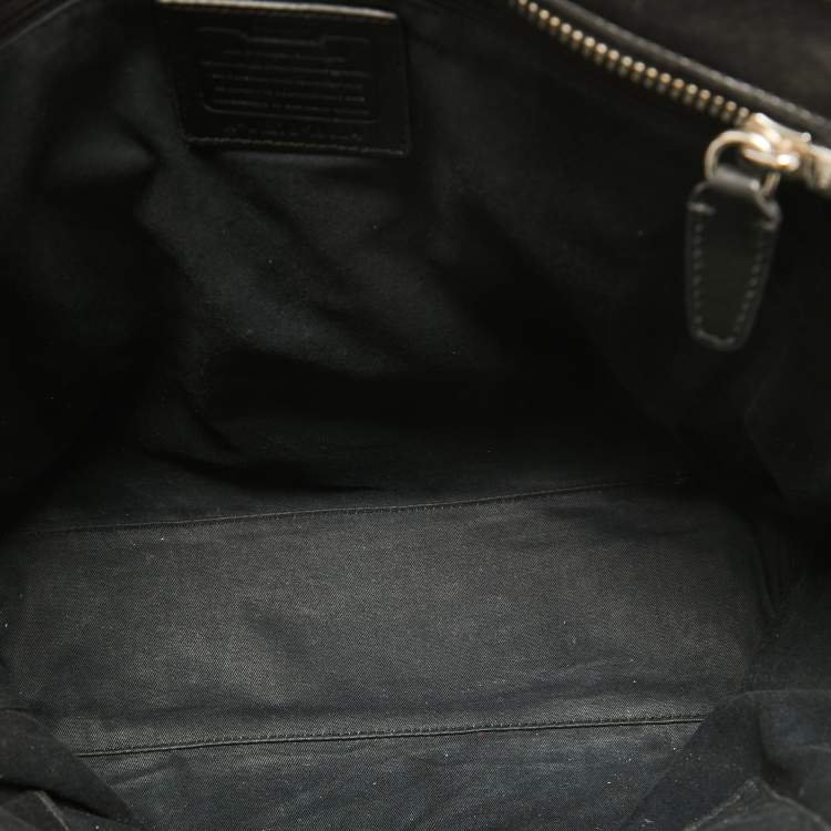 Pre Owned Coach Black Leather Tanner Tote