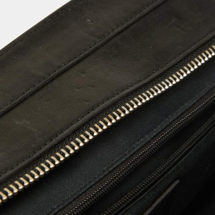 Pre Owned Coach Black Leather Tanner Tote