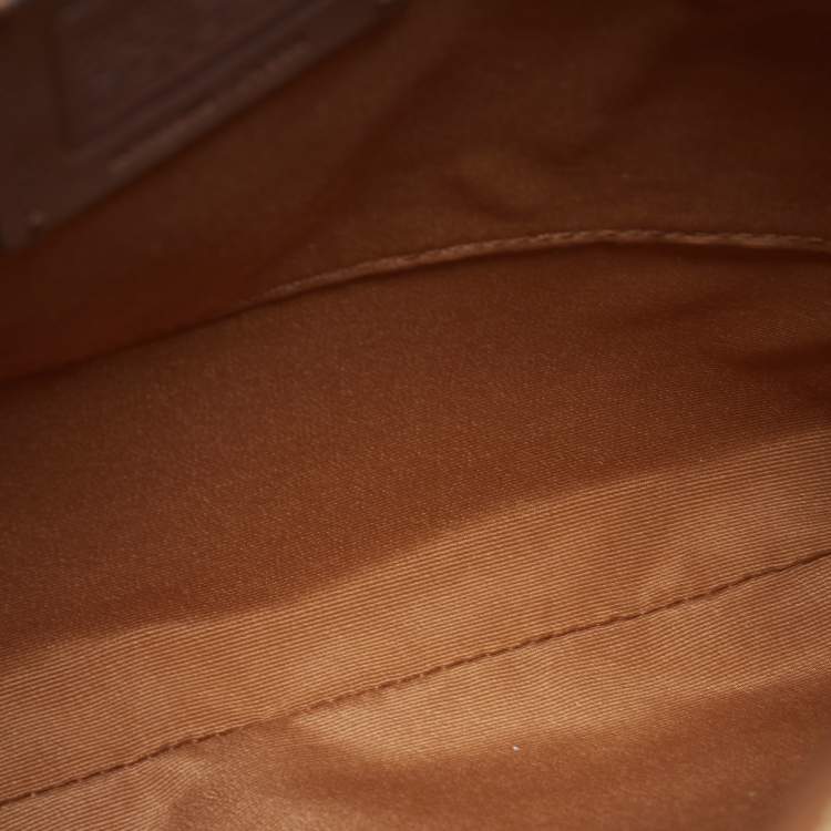 Pre Owned Coach Beige Signature Coated Canvas and Leather Rowan Messenger Bag