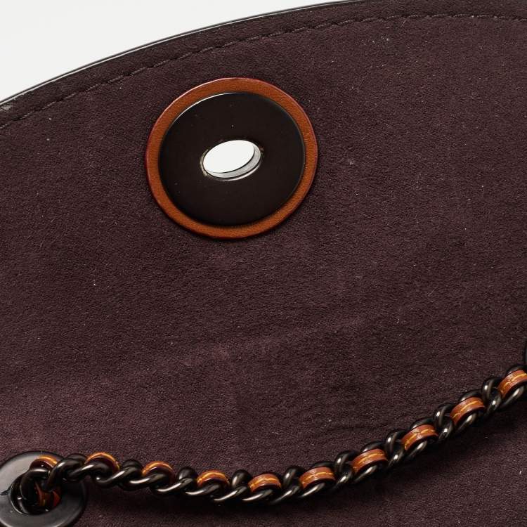 Pre Owned Coach Tri Color Signature Coated Canvas and Leather Madison Shoulder Bag
