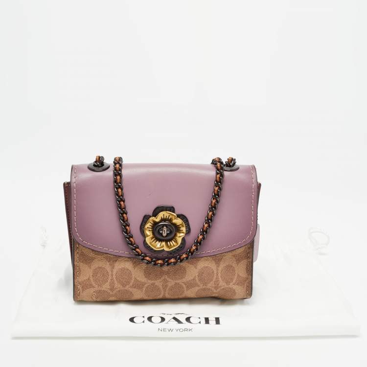 Pre Owned Coach Tri Color Signature Coated Canvas and Leather Madison Shoulder Bag
