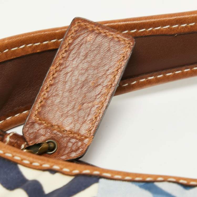 Pre Owned Coach Multicolor Leather and Fabric Patchwork Hobo