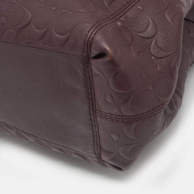 مملوكة مسبقًا Coach Dark Purple Leather Lexy Shoulder Bag