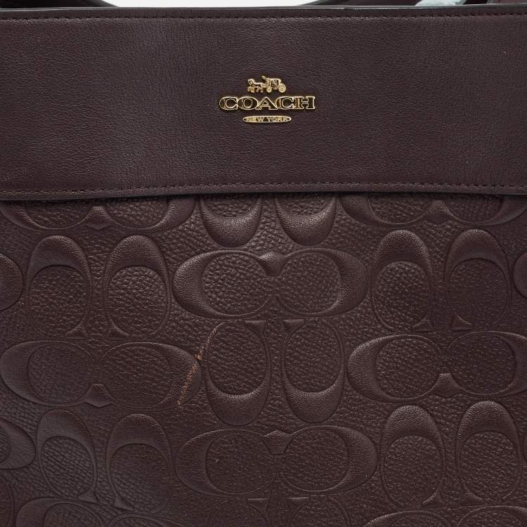 مملوكة مسبقًا Coach Dark Purple Leather Lexy Shoulder Bag