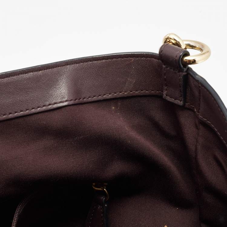 مملوكة مسبقًا Coach Dark Purple Leather Lexy Shoulder Bag