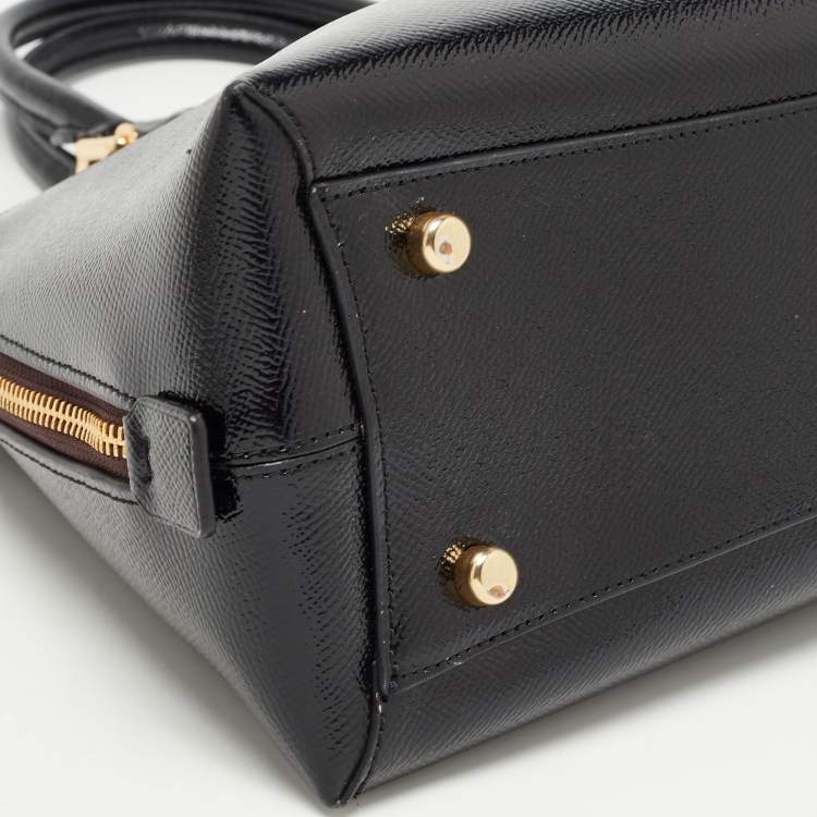 Pre Owned Coach Black Patent Leather Quinn Satchel