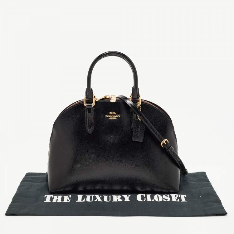 Pre Owned Coach Black Patent Leather Quinn Satchel