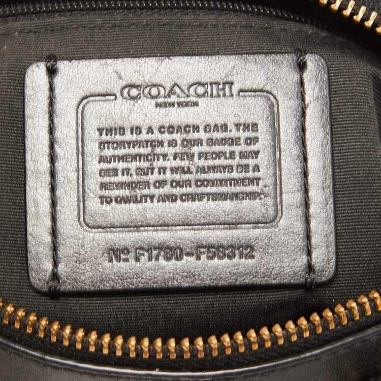 مملوكة مسبقًا Coach Black/Brown Signature Coated Canvas and Leather Mini Bennett Satchel