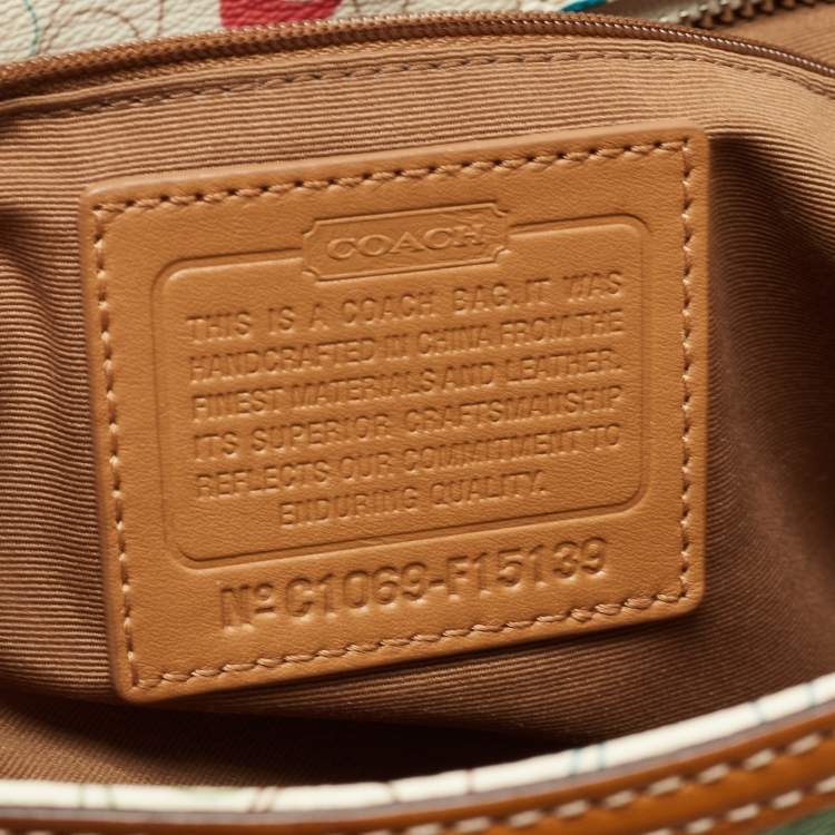 Pre Owned Coach Multicolor Signature Coated Canvas and Leather Chelsea Heritage Stripe Tote