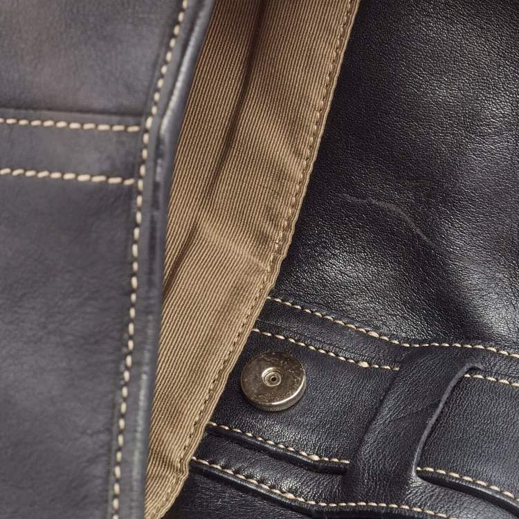 Pre Owned Coach Black Leather Hampton Hobo