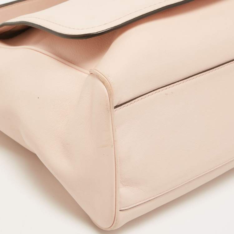 Pre Owned Coach Pink Leather Legacy Romy Top Handle Bag