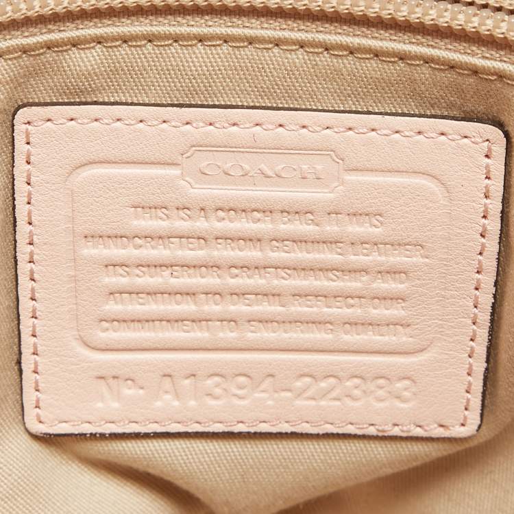Pre Owned Coach Pink Leather Legacy Romy Top Handle Bag