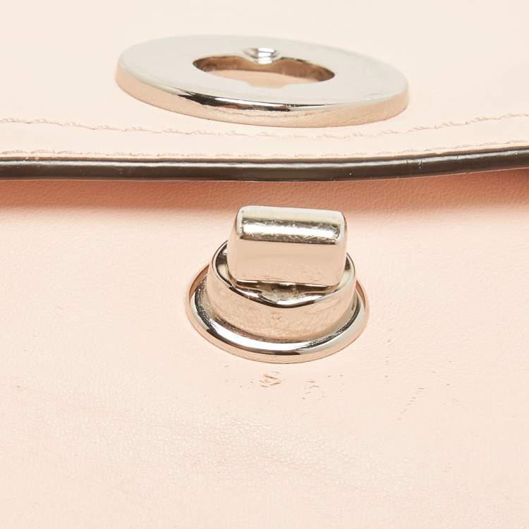 Pre Owned Coach Pink Leather Legacy Romy Top Handle Bag