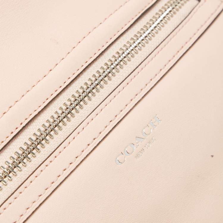 Pre Owned Coach Pink Leather Legacy Romy Top Handle Bag
