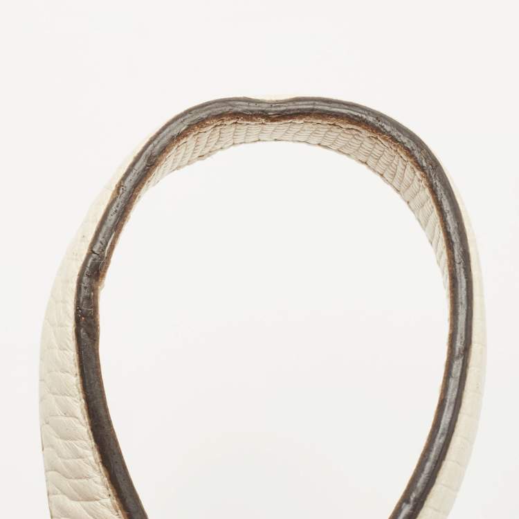 Pre Owned Coach White/Beige Op Art Canvas Madison Maggie Shoulder Bag