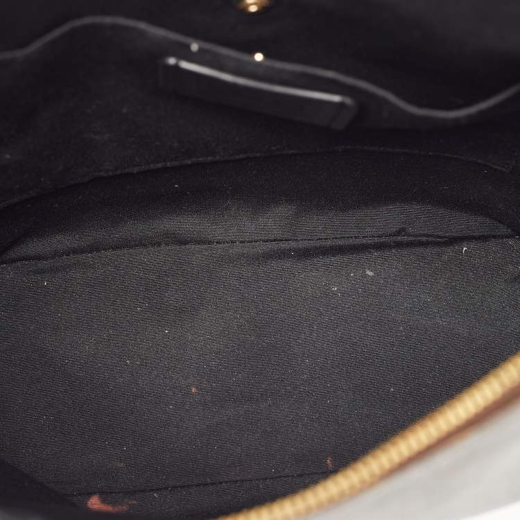 Pre Owned Coach Black/Brown Signature Coated Canvas and Leather Medium Paxton Shoulder Bag