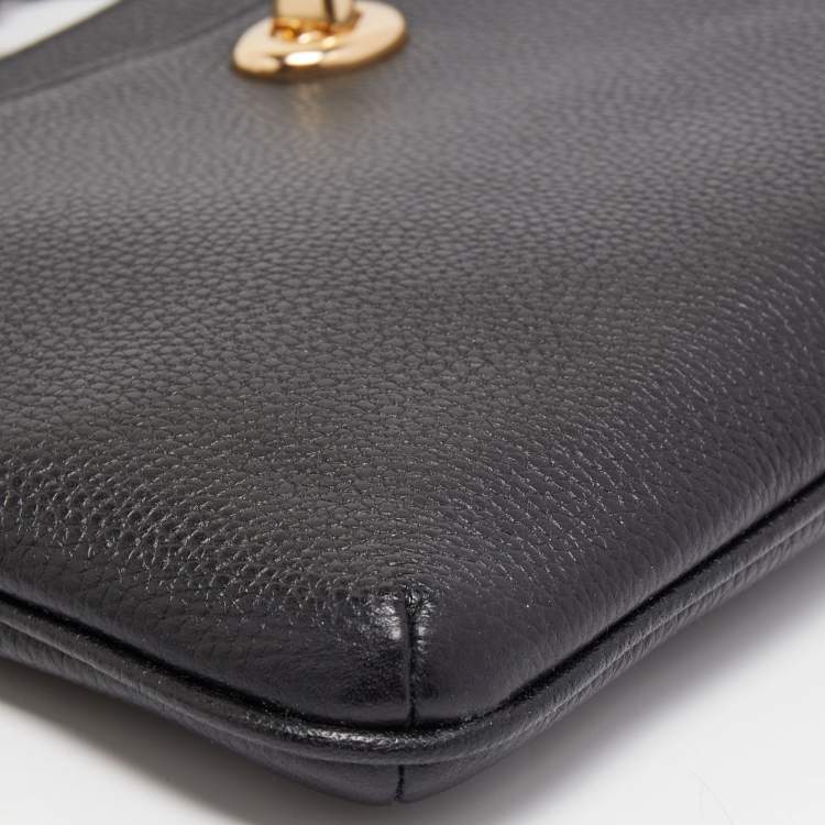 Pre Owned Coach Black Leather Polly Crossbody Bag
