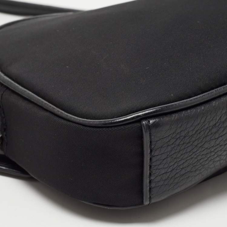 Pre Owned Coach Black Leather Sadie Camera Crossbody Bag