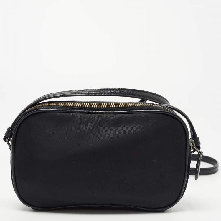 Pre Owned Coach Black Leather Sadie Camera Crossbody Bag