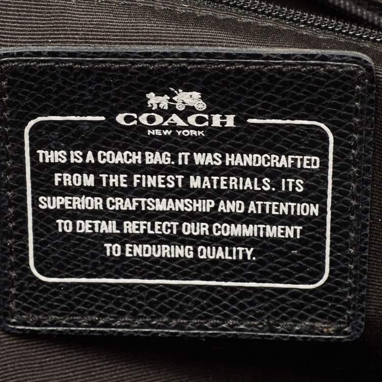 Pre Owned Coach Blue Leather City Top Zip Tote