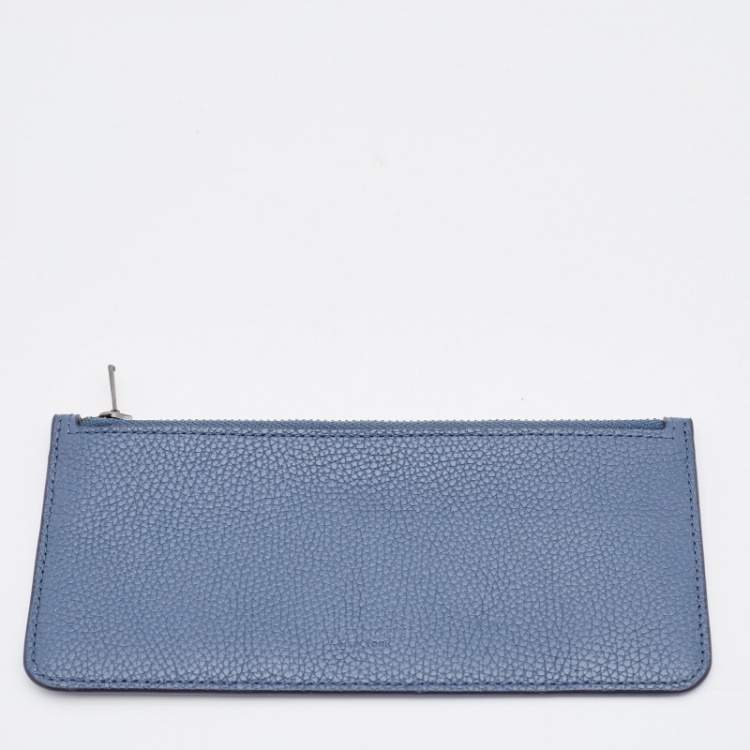 Pre Owned Coach Two Tone Blue Leather Noa Pop Up Crossbody Bag