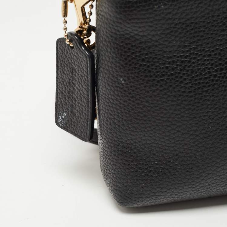 Pre Owned Coach Black Leather Crosstown Turnlock Crossbody Bag