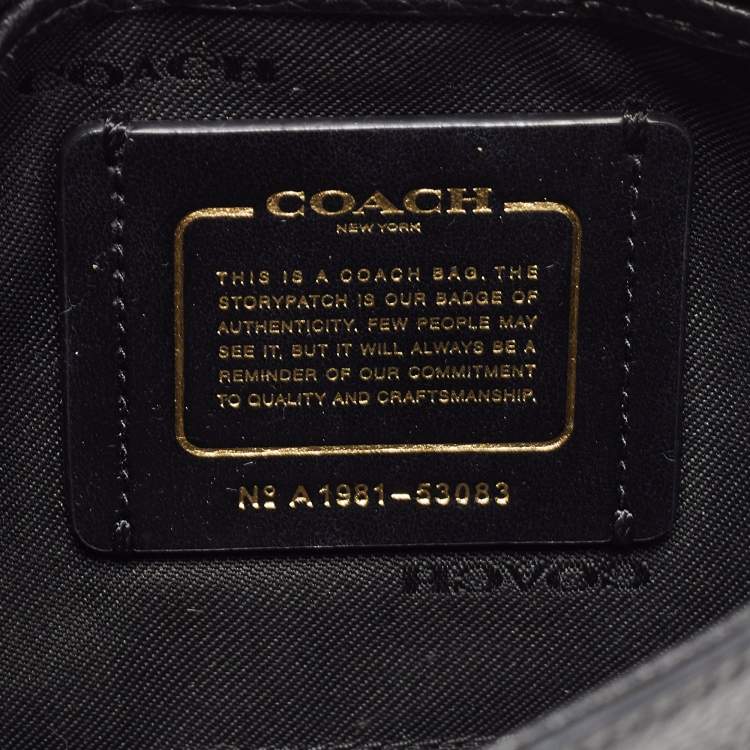 Pre Owned Coach Black Leather Crosstown Turnlock Crossbody Bag