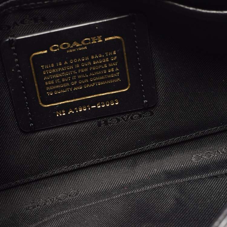 Pre Owned Coach Black Leather Crosstown Turnlock Crossbody Bag