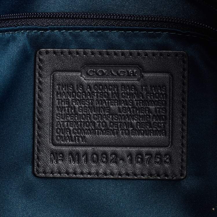 Pre Owned Coach Black Leather Straps Satchel
