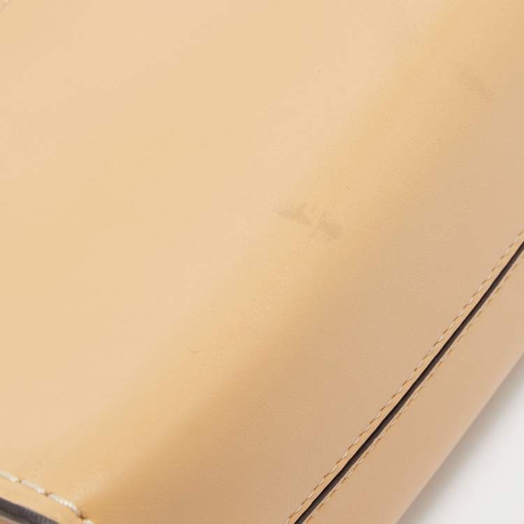 Pre Owned Coach Beige Leather Parker Crossbody Bag