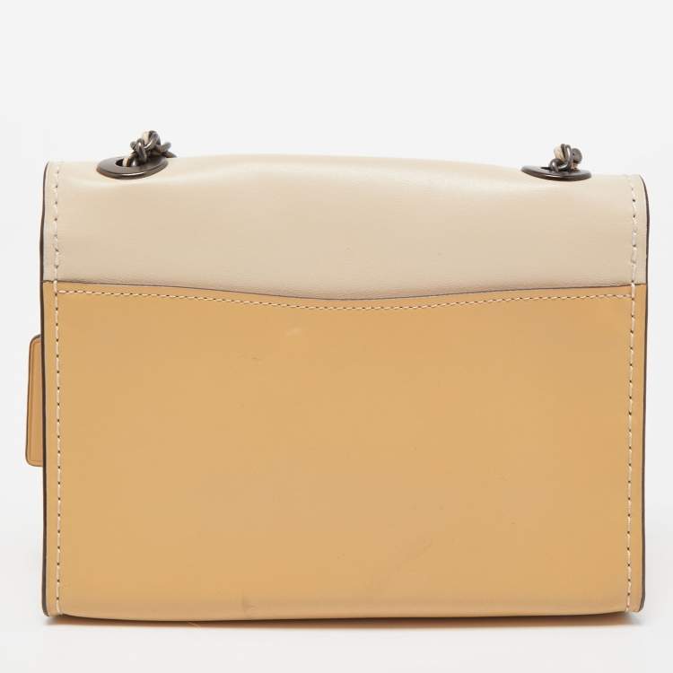 Pre Owned Coach Beige Leather Parker Crossbody Bag