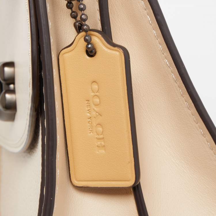 Pre Owned Coach Beige Leather Parker Crossbody Bag