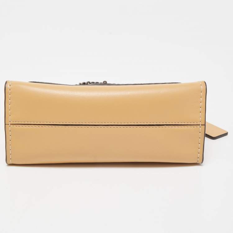 Pre Owned Coach Beige Leather Parker Crossbody Bag