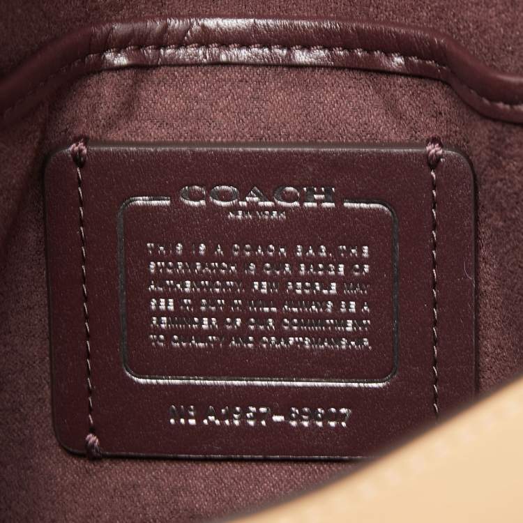 Pre Owned Coach Beige Leather Parker Crossbody Bag