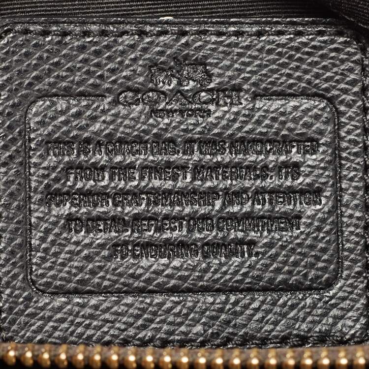 مملوكة مسبقًا Coach Dark Brown/Black Signature Coated Canvas and Leather Margot Satchel