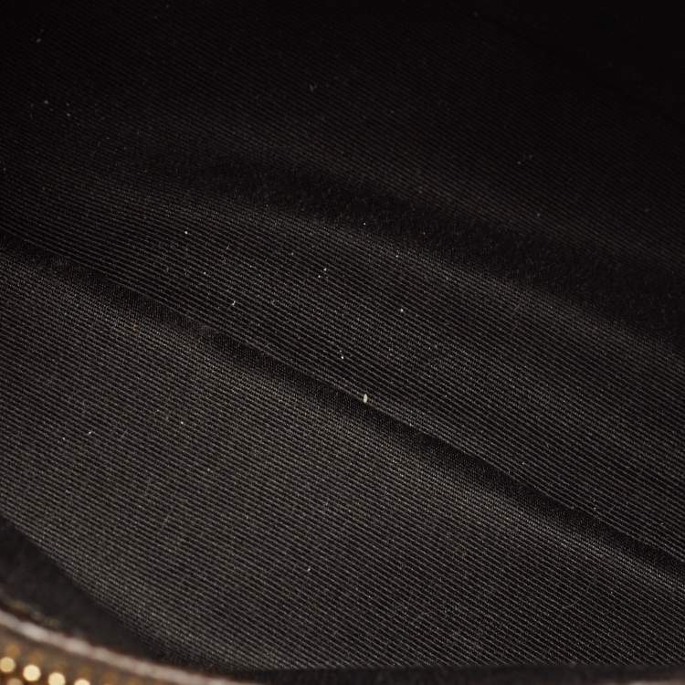 مملوكة مسبقًا Coach Dark Brown/Black Signature Coated Canvas and Leather Margot Satchel