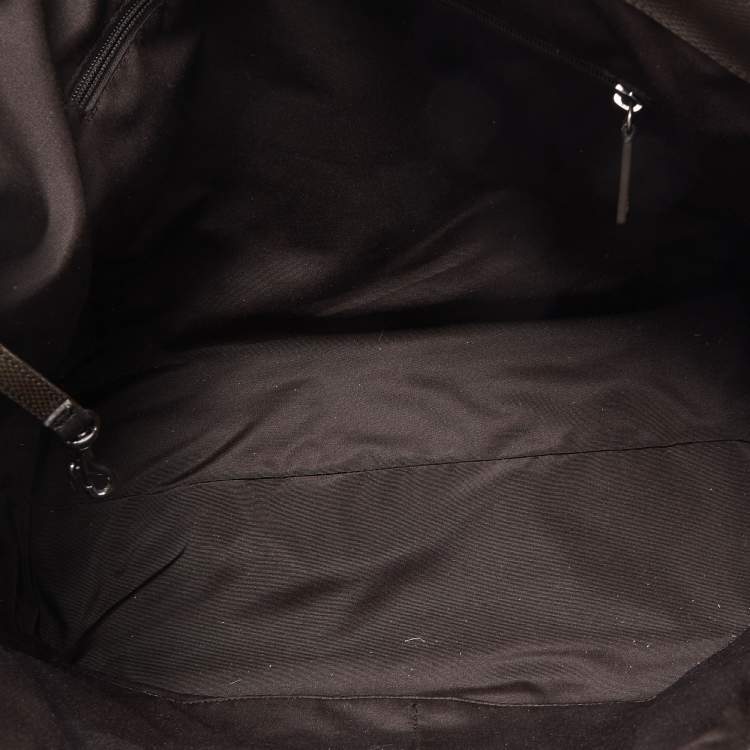 Pre Owned Coach Two Tone Brown Coated Canvas and Leather Shopper Tote