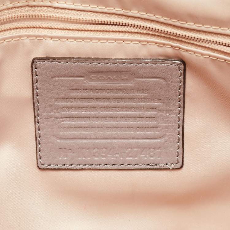 Pre Owned Coach Grey Leather Taylor Flap Crossbody Bag