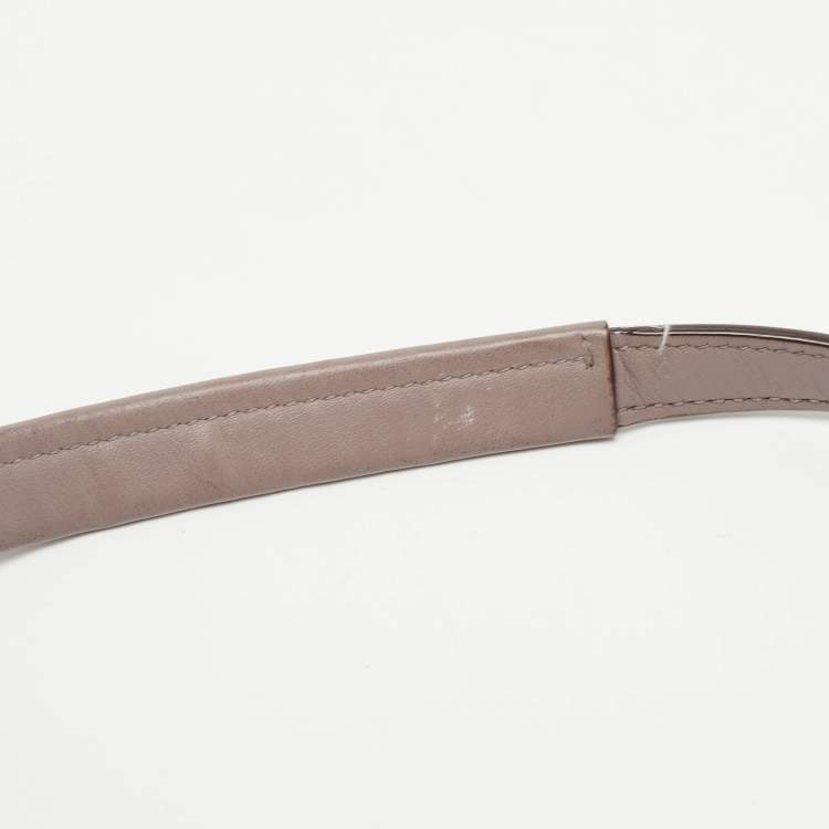 Pre Owned Coach Grey Leather Taylor Flap Crossbody Bag