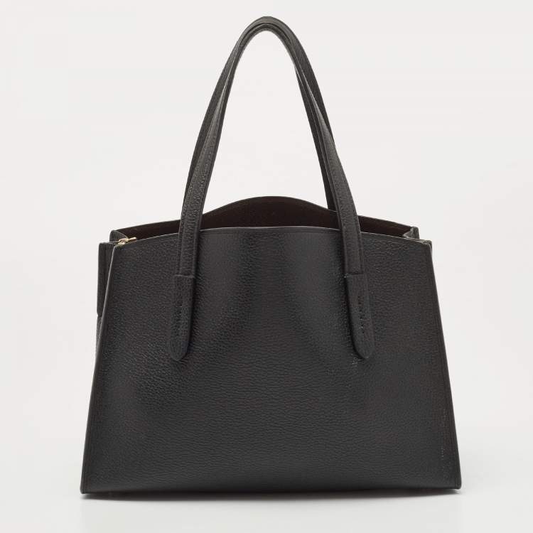 Pre Owned Coach Black Leather Charlie Carryall 28 Bag