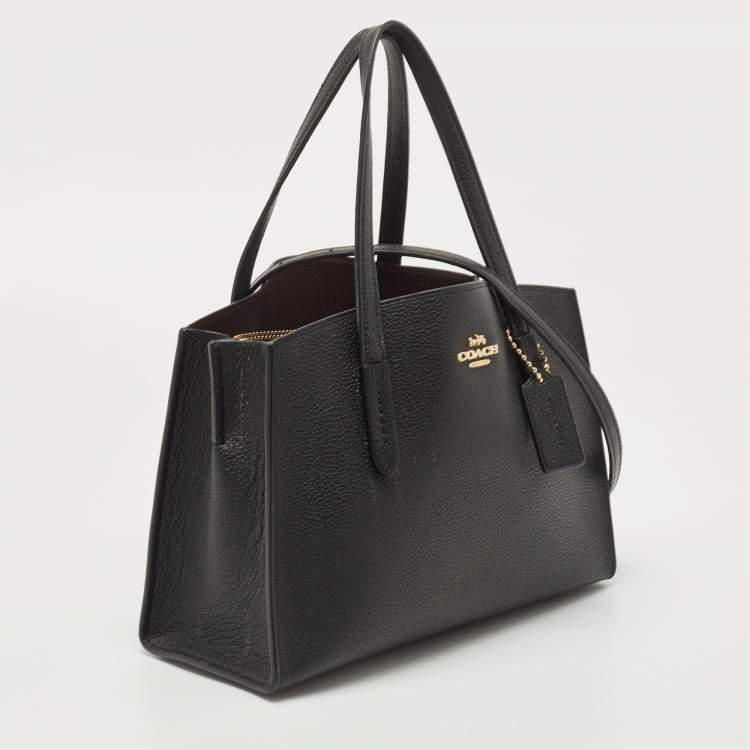 Pre Owned Coach Black Leather Charlie Carryall 28 Bag