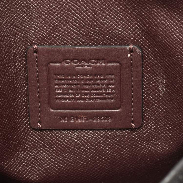 Pre Owned Coach Black Leather Charlie Carryall 28 Bag