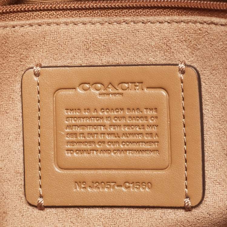 Pre Owned Coach Cream Leather Marlie Top Handle Bag