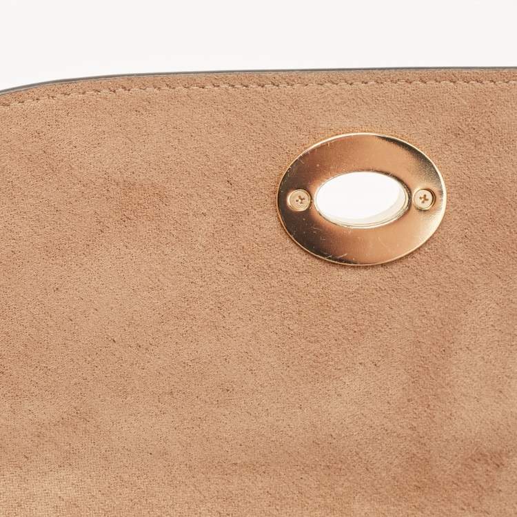 Pre Owned Coach Cream Leather Marlie Top Handle Bag