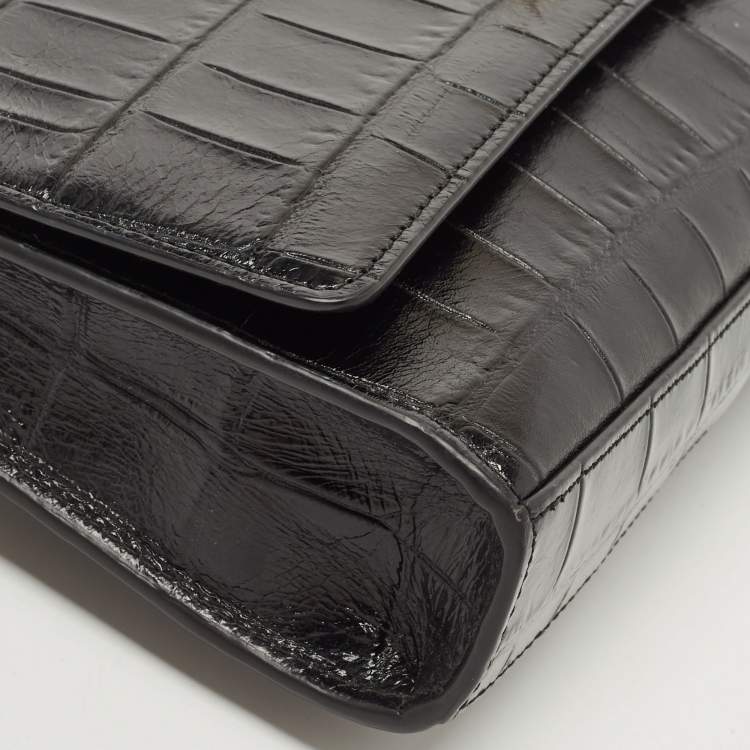 Pre Owned Coach Black Leather Marlow Turnlock Crossbody Bag
