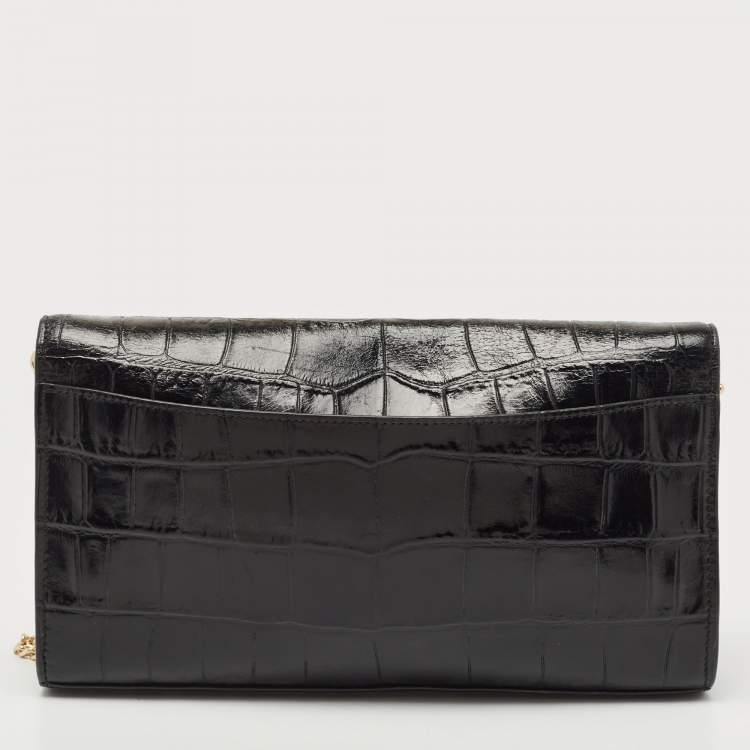 Pre Owned Coach Black Leather Marlow Turnlock Crossbody Bag