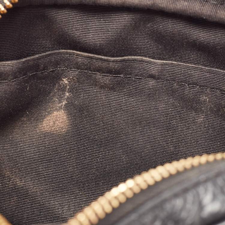 Pre Owned Coach Black Leather Camera Crossbody Bag 