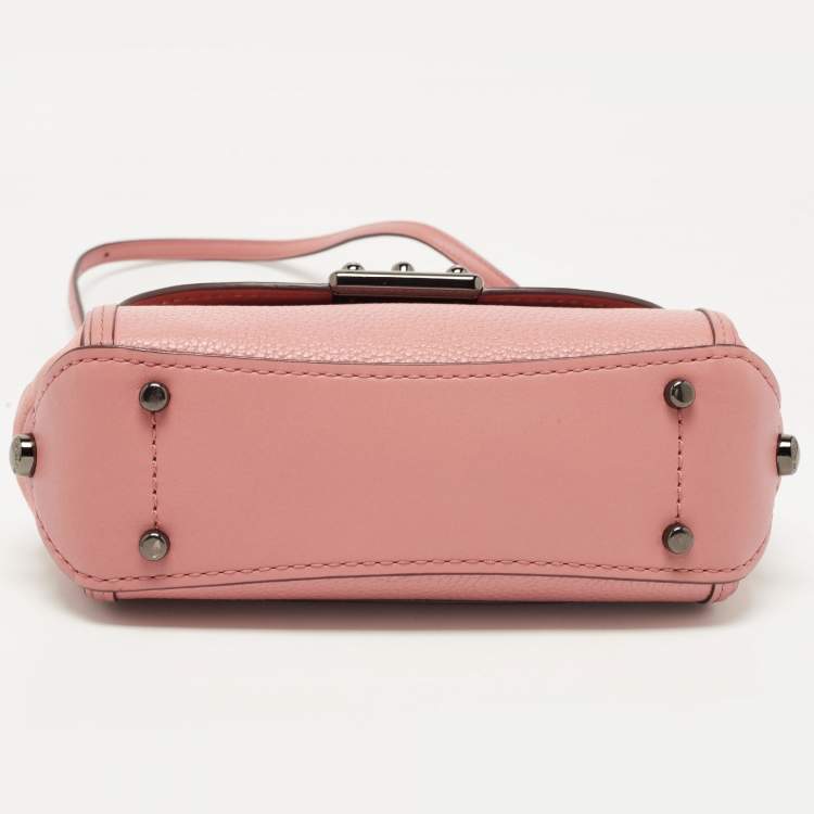 Pre Owned Coach Pink Leather and Suede Drifter Crossbody Bag